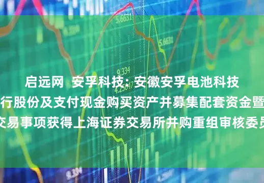 启远网  安孚科技: 安徽安孚电池科技股份有限公司关于发行股份及支付现金购买资产并募集配套资金暨关联交易事项获得上海证券交易所并购重组审核委员会审核通过的公告内容摘要